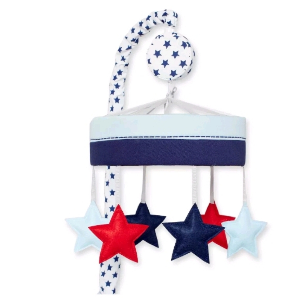 Just Born Vintage Sports Musical Mobile Blue & Red